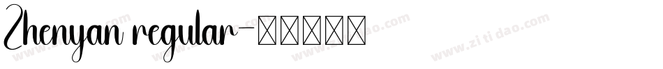 Zhenyan regular字体转换